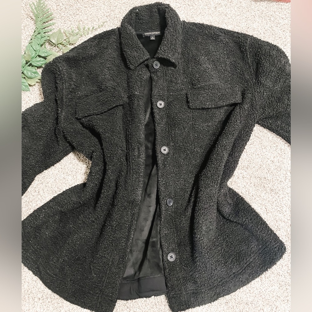 Banana Republic Black Textured Jacket
